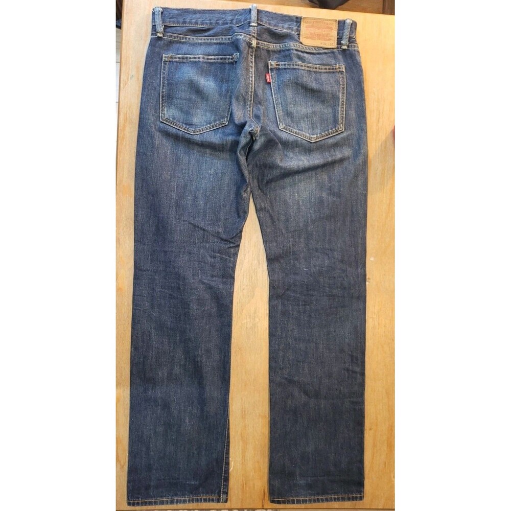 Levi’s Hesher Straight Jeans 32x32 Medium Wash Distressed Mid-Low Rise Turkey - Picture 2 of 6